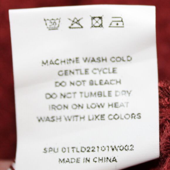 Bloomchic Blouse Women's 2X Wrap Knit Burgundy Russet VNeck Long Sleeve Plus NWT - Picture 7 of 11